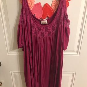 Swak designs cold shoulder top